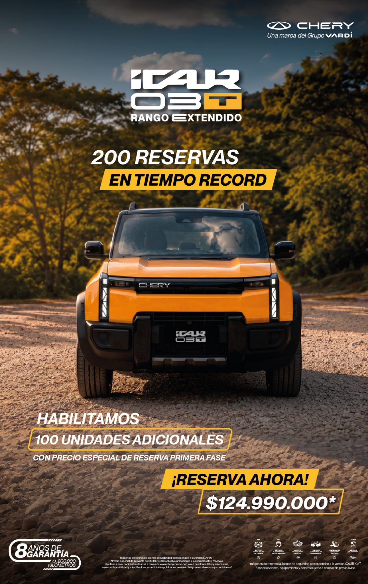 Chery iCAR 03T de rango extendido — 200 reservas en tiempo récord y 100 unidades adicionales disponibles