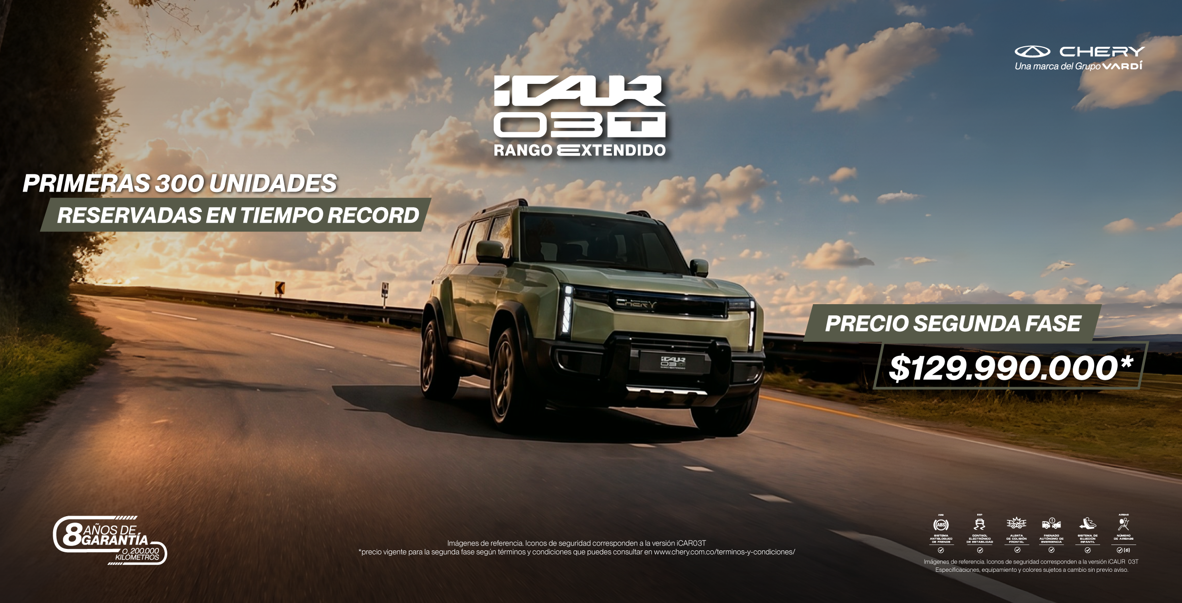Chery iCAR 03T de rango extendido — primeras 300 unidades reservadas en tiempo récord y precio de segunda fase